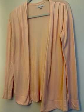 Soft Blush Open-Front Women's Cardigan